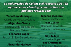 LABTER Internacional Taller de Retroalimentación con actores territoriales (20 de mayo 2021) La IBERO (o UNIQUINDIO o UCALDAS) y el Proyecto SUS-TER agradecemos el diálogo constructivo que pudimos realizar con